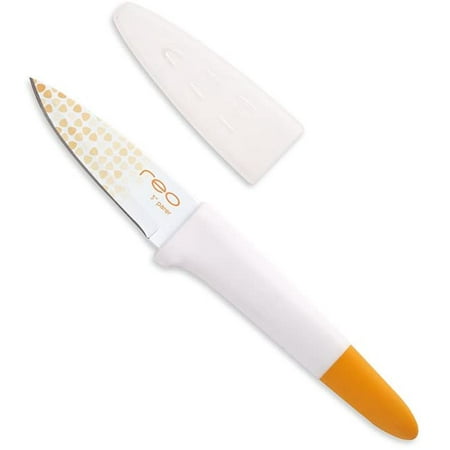

Reo Pattern Parer Knife with Blade Cover 3 Orange