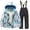 Black, variant on Kezqiaxn Winter 2 Piece Outfits for Kids Windproof Snowsuit Hooded Puffer Jackets and Pants Snowboard Ski Suit Outerwear Size 3-13
