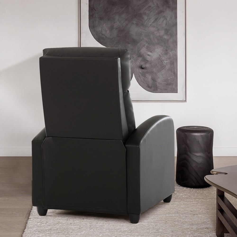 EDX Massage Recliner Chair, Small Recliner Sofa Chair with Padded Seat and Massage Backrest for Home Theater Living Room, Black