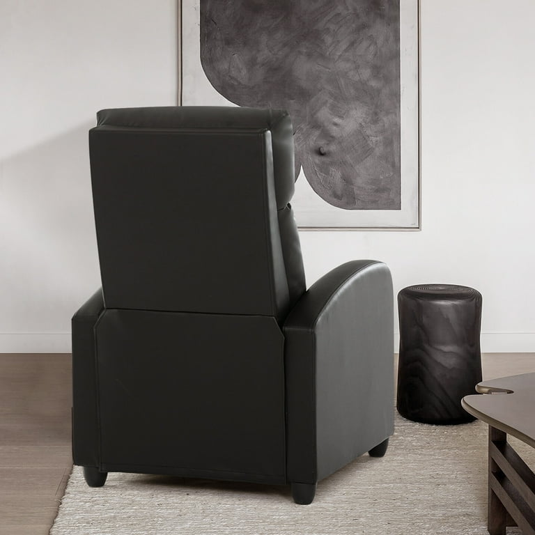 EDX Massage Recliner Chair Small Recliner Sofa Chair with Padded Seat and Massage Backrest for Home Theater Living Room Black