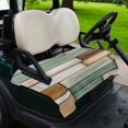 thumbnail image 2 of Golf Cart Seat Covers for 2 Seater,Sage Green Vintage Microfiber Cart Seat Towel Blanket,Brown Retro Farmhouse Elegant Pastoral Absorbent NonSlip Bench Seats Protector for Golf Course 51"x31", 2 of 9