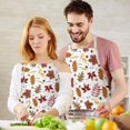 thumbnail image 3 of Autumn Fall Leaves Pattern Apron-Garden Aprons for Women with Pockets-Cotton Linen Waterproof Kitchen Cooking Gardening Aprons Adjustable for Kitchen,Cooking,BBQ and Salon 33"x27", 3 of 7