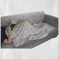 thumbnail image 6 of Leaves Soft Flannel Fleece Throw Blanket, Vertical Branches with Leaves and Dotted Lines Hand Drawn Ornamental, Cozy Plush for Indoor and Outdoor Use, 50" x 70", Indigo Vermilion White, by Ambesonne, 6 of 6
