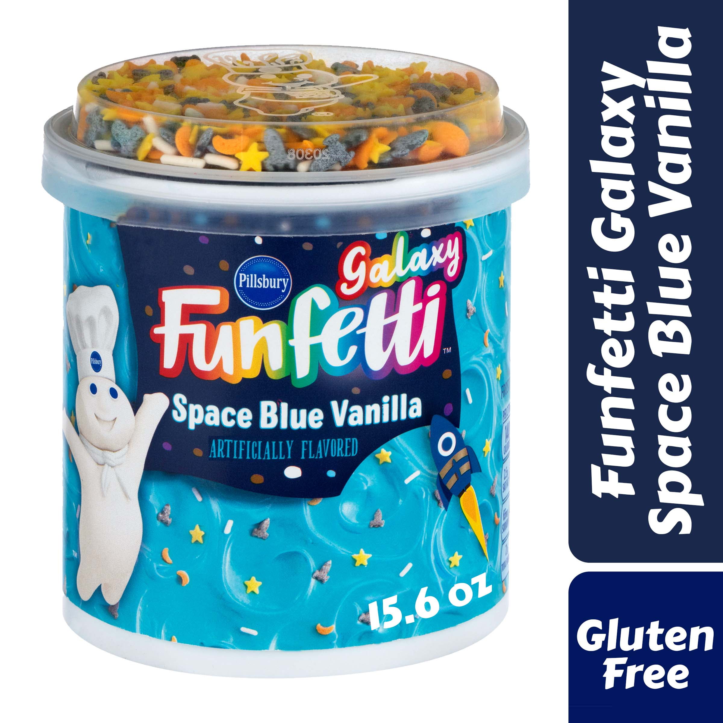 Pillsbury Funfetti Galaxy Space Blue Vanilla Frosting, 15.6 Oz Tub