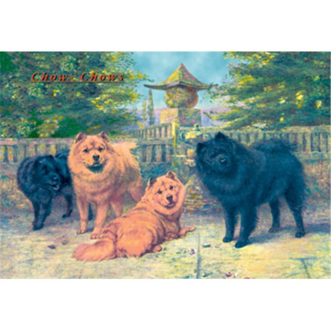 Buy Enlarge 0-587-04380-6P20x30 Four Chow-Chows- Paper P20x30 Walmart.com
