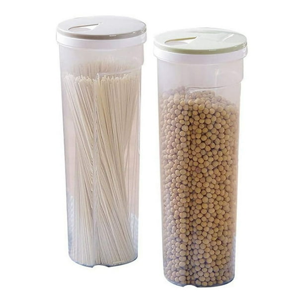 Qtmnekly 2 Pieces of Pasta Container Transparent Plastic Pasta Food