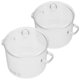 thumbnail image 5 of 2 ollas de vidrio para sopa con tapa, olla de vidrio transparente con asas, olla para cocinar fideos, 5 of 5