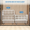 thumbnail image 5 of Slumbrae Folding Bed with Mattress, Twin Size, Heavy Duty Steel Slat Frame, Portable Rollaway Bed with Memory Foam Mattress with Bamboo Rayon Cover, Easy Assembly, Ideal for Guests & Camping, White, 5 of 7