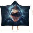 thumbnail image 2 of Hungry Shark Blanket Hoodie Wearable Throw Blankets For Couch Blanket For Kids Teens Men Women, 2 of 6