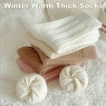 thumbnail image 4 of 10AGIRL Crew Socks for Women, 4 Pack Thick  Knit  Cotton  Aesthetic Calf  Socks, 4 of 7