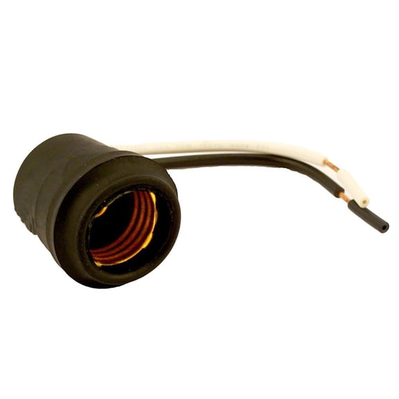 Leviton 001-55 BLK Black Rubber Outdoor Lamp Socket