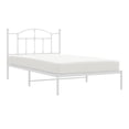 thumbnail image 3 of Metal Bed Frame White Full Size with Headboard, 39.4x78.7in Steel Platform Bed, 3 of 9
