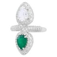 thumbnail image 2 of Gemistry Ring in 925 Sterling Silver With Crystal, Green Onyx And White Topaz, 2 of 5
