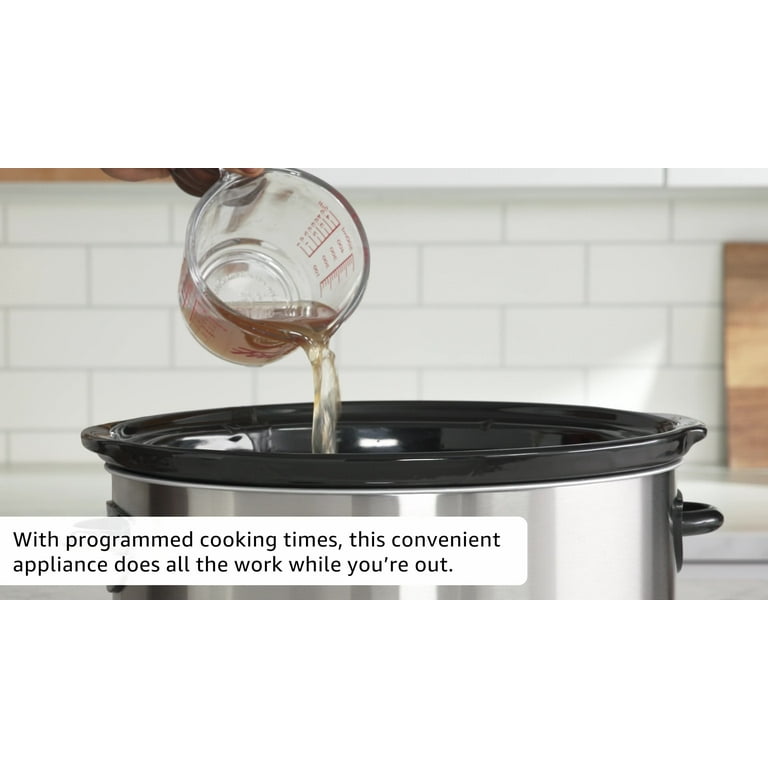 Crock-Pot 3-Quart Round Manual Slow Cooker, Stainless Steel and Black -  SCR300-SS 