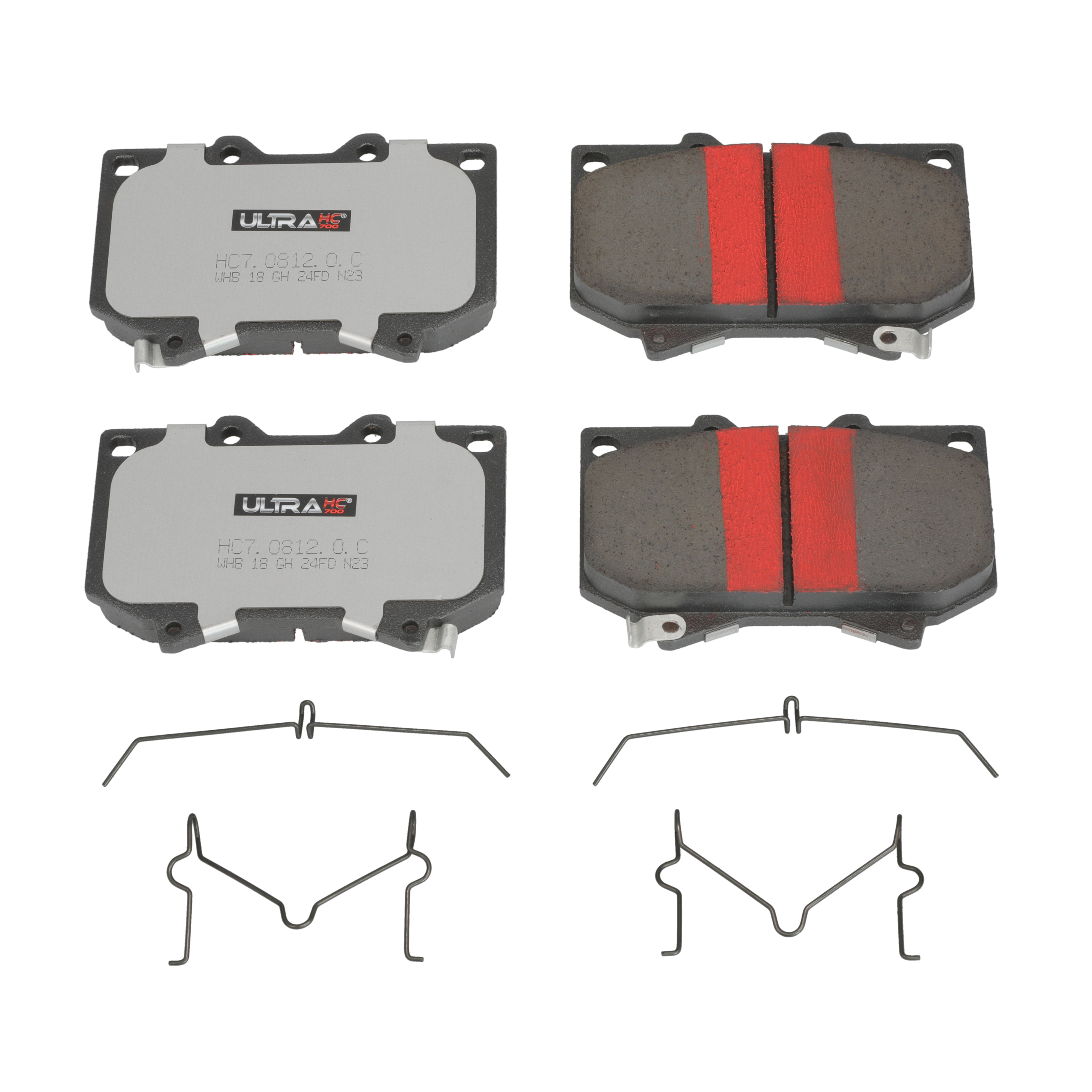UltraHC 700 Brake Pad Set, Front HC7.0812.0.C, Toyota Sequoia 2002-2001