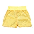 thumbnail image 4 of Yartina Kids Girls Sequins Dance Shorts Hip Hop Jazz Dance Performance Costume Athletic Sports Gym Gold L, 4 of 7