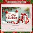 thumbnail image 2 of Red & Gold Theme Merry Christmas Banner Christmas Ornament Christmas Display Pine Branch Gift Box Design Xmas Backdrop for Christmas Party Holiday Decoration Indoor Celebration, 2 of 9