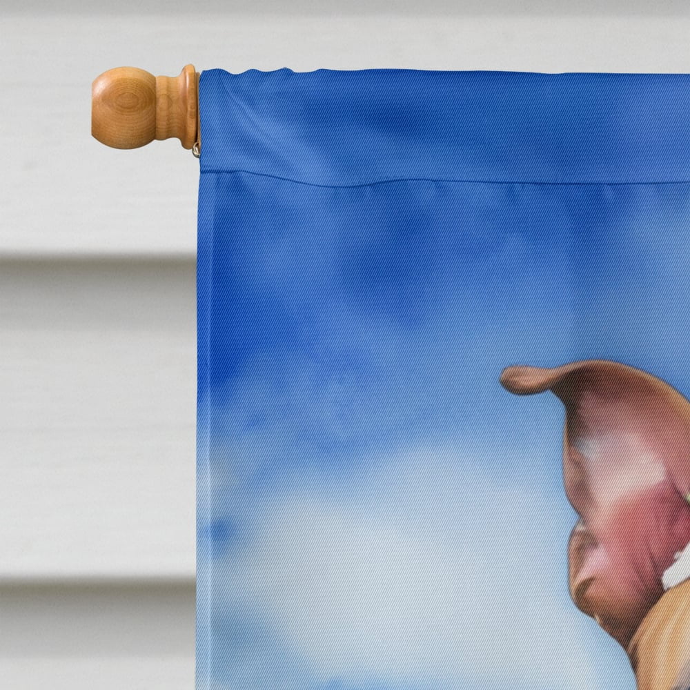 Staffordshire Bull Terrier Easter Egg Hunt House Flag 28 in x 40 in