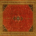 thumbnail image 1 of Ahgly Company Machine Washable Indoor Square Persian Yellow Traditional Area Rugs, 6' Square, 1 of 4