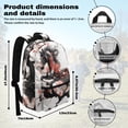 thumbnail image 7 of Psesaysky Ink Horse Red Cherry Blossom Backpack School Bags for Teen Girls Boys Lightweight 17 Inch Travel Laptop Bookbag with Smooth Zipeper Back to School Gifts, 7 of 7