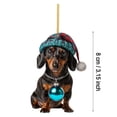 thumbnail image 3 of FUNDUFI Christmas Puppy Dog Hanging Pendants Casual Acrylic Flat Pendant Cute Dog Christmas Mini Ornaments Suitable For Holiday Home Party, 3 of 7