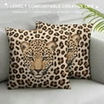 thumbnail image 3 of COMIO  Leopard Print Throw Pillow Covers Animal Skin Texture Decorative Pillowcases Soft Cushion Covers for Sofa Couch Bed Home Decor, 3 of 5