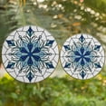 thumbnail image 4 of Lotusprinthandmade Snowflake Winter Holiday Stained Glass Suncatcher for Window Hanging Cir6in – Window Hanging With Snowflake Winter Holiday Theme, 4 of 4