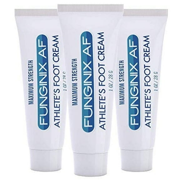 Funginix AF Athlete's Foot Cream, Maximum Strength Athlete's Foot & Anti-Fungal Remedy, 3 tubes