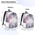 thumbnail image 3 of Rateoe Blue Swirl Fireworks Pattern Canvas College Laptop Backpack,Travel Daypack,Durable Rucksack Travel Notebook Bag School Backpack Book Bag for Men Women-Medium, 3 of 7