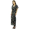 thumbnail image 6 of Bimba Women's Floral Caftan Dress Long Maxi Boho Kaftan Cover up with Drawstring Waist, 6 of 6
