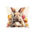 thumbnail image 2 of QTOCIO Easter Pillow Rabbits And Easter Egg Patterns Throw Pillow Cases Decorative Cushion Covers For Sofa Couch Home Easter Decor, 2 of 4