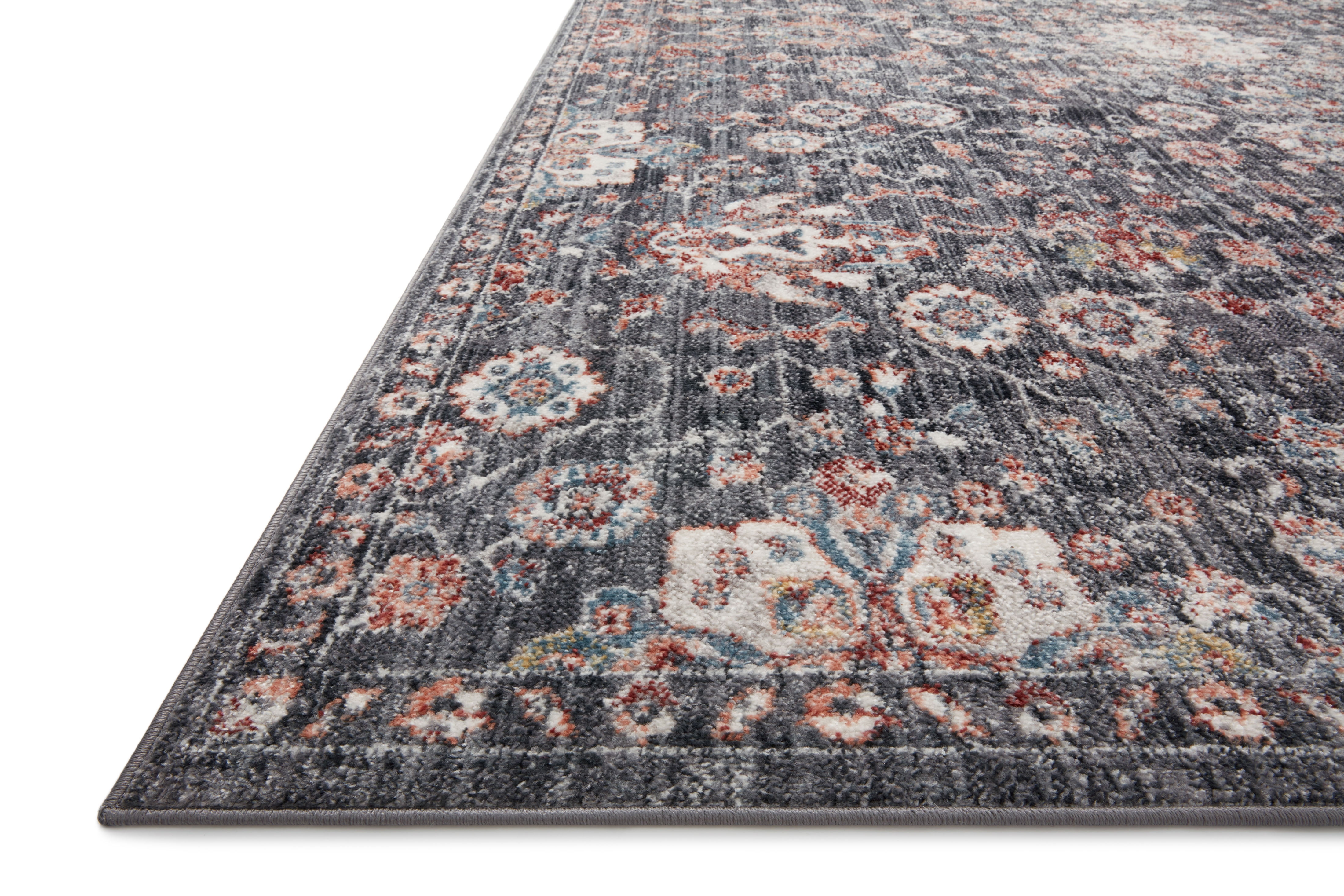 Loloi Cassandra Collection CSN-03 Charcoal / Rust Oriental Area Rug 2'-6" x 7'-9"
