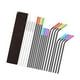 thumbnail image 5 of Pajitas reutilizables de acero inoxidable de 16 Uds Macarena negro, 5 of 8