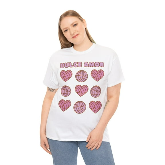 Dulce Amor Sweet Love Valentine's Unisex Cotton Tee / Conchas, Pan Dulce