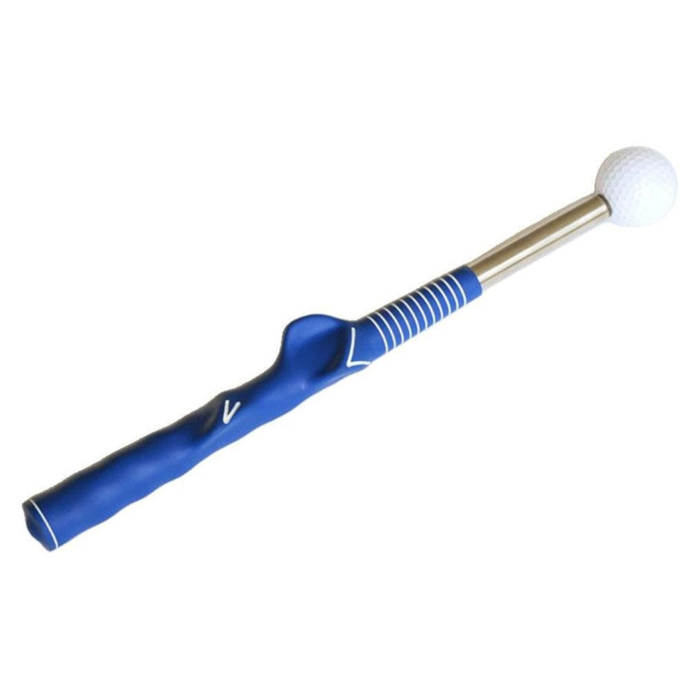Golf Grip Swing Training Aid Retractable Soundable Golf Trainer Devices Blue