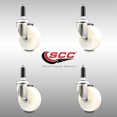thumbnail image 2 of 4 Inch 316SS Nylon Wheel Swivel 3/4 Inch Expanding Stem Caster Set SCC, 2 of 2
