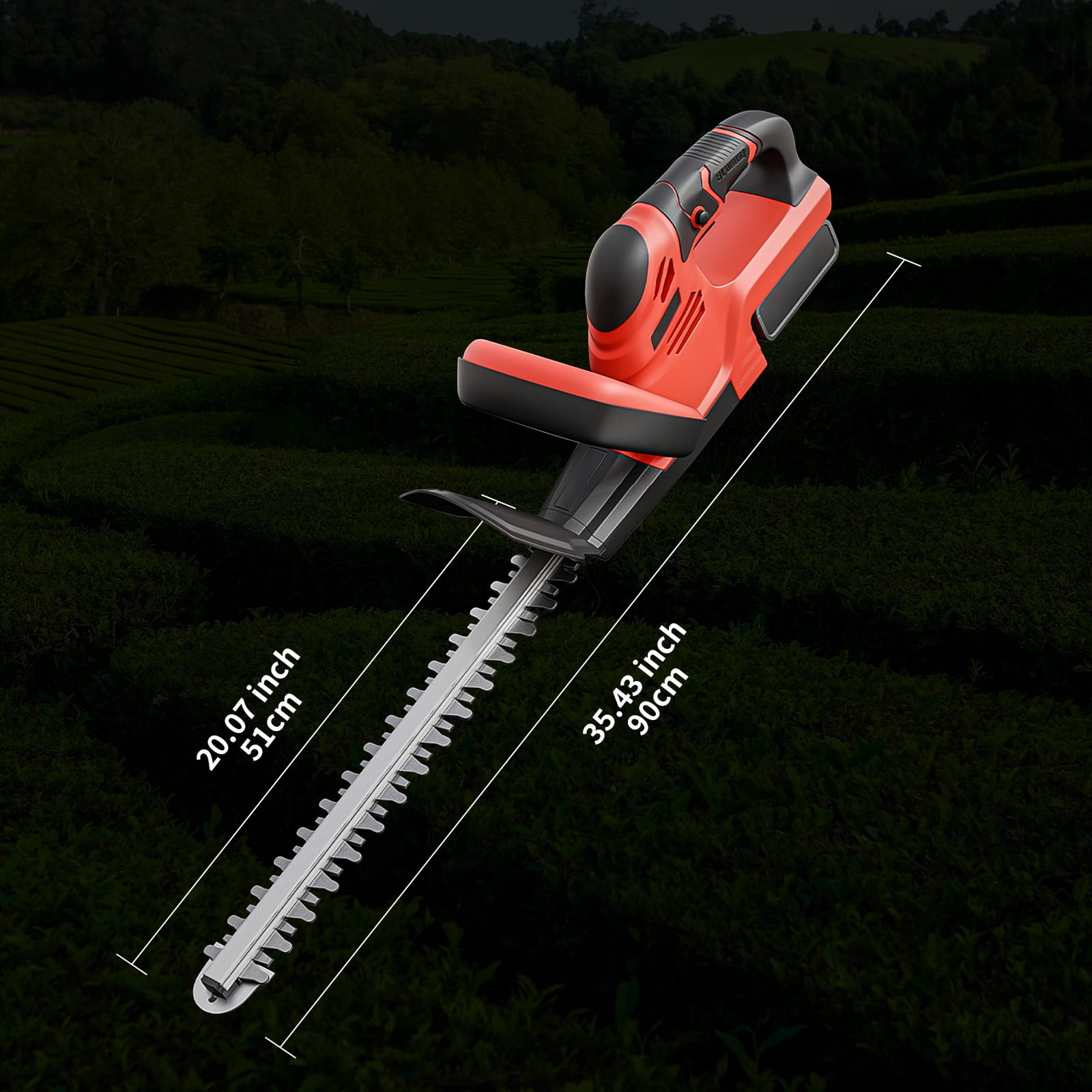 CATGOOD 22'' Cordless Electric hedge trimmer with 2x3.0Ah battery and charger, for Shrub Cutting, Trimming