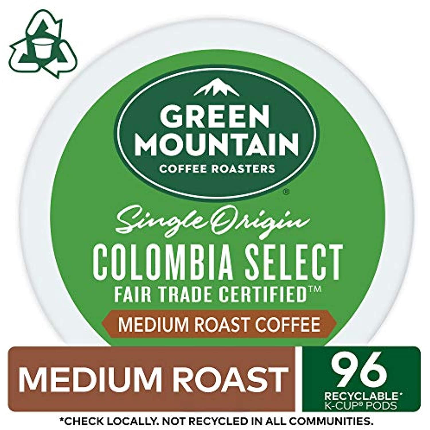 Green Mountain Coffee Roasters Colombia Select, Single-Serve Keurig K-Cup Pods, Medium Roast Coffee Pods, 96 Count