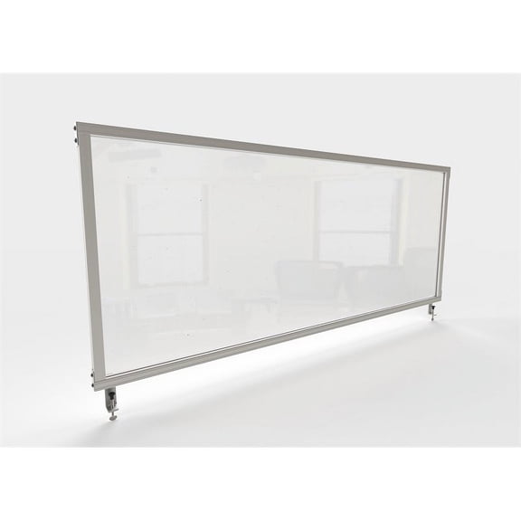 Ghent's Plastic 24" x 59" Attachable Clear Desktop Divider in Clear