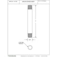 thumbnail image 3 of Westbrass D12106-03 ½” x 6" IPS Brass Pipe Nipple, Polished Brass, 3 of 5