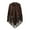 Coffee, variant on Elegant Women's Open Front Cape Poncho Shawl Wrap Featuring Graceful Fringe Drop and Punch Pattern Design