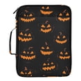 thumbnail image 2 of Haosy Accordion File Organizer Zipper Binder 500 Sheet 6-Tab Expanding File Folder Multi-Pocket 1.2 Inch 3 Ring Orange Halloween Pumpkin Face, 2 of 7