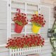 thumbnail image 4 of Decoración del hogar, decoración de habitaciones, decoración de paredes, flores artificiales, crisantemo de bola de 5 puntas, vegetación sintética, arreglo de suelo para ceremonia de boda, flores de s, 4 of 6