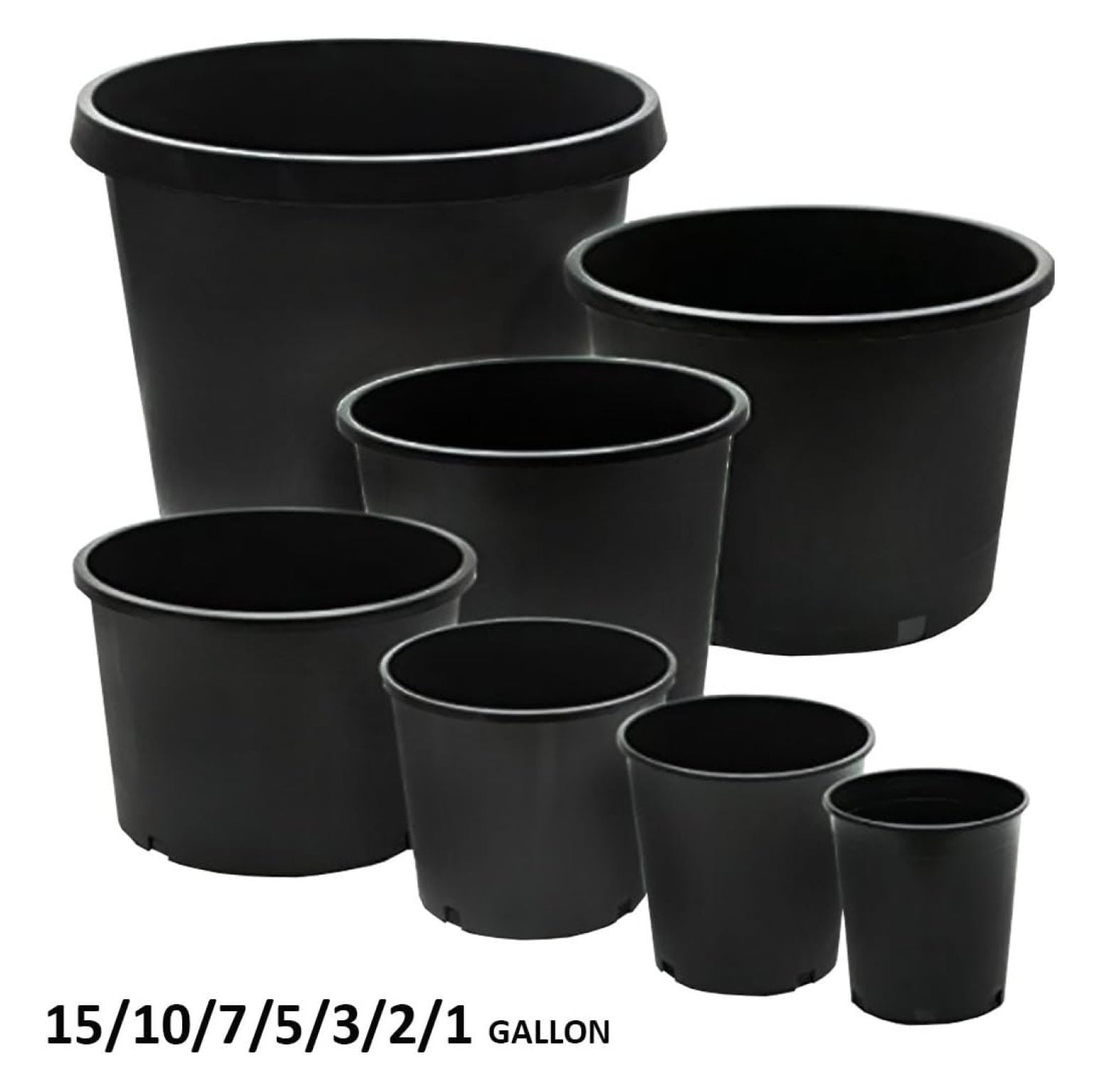 10-Pack 2 Gallon Premium Black Plastic Nursery Plant Container Garden Planter Pots (2 Gallon)