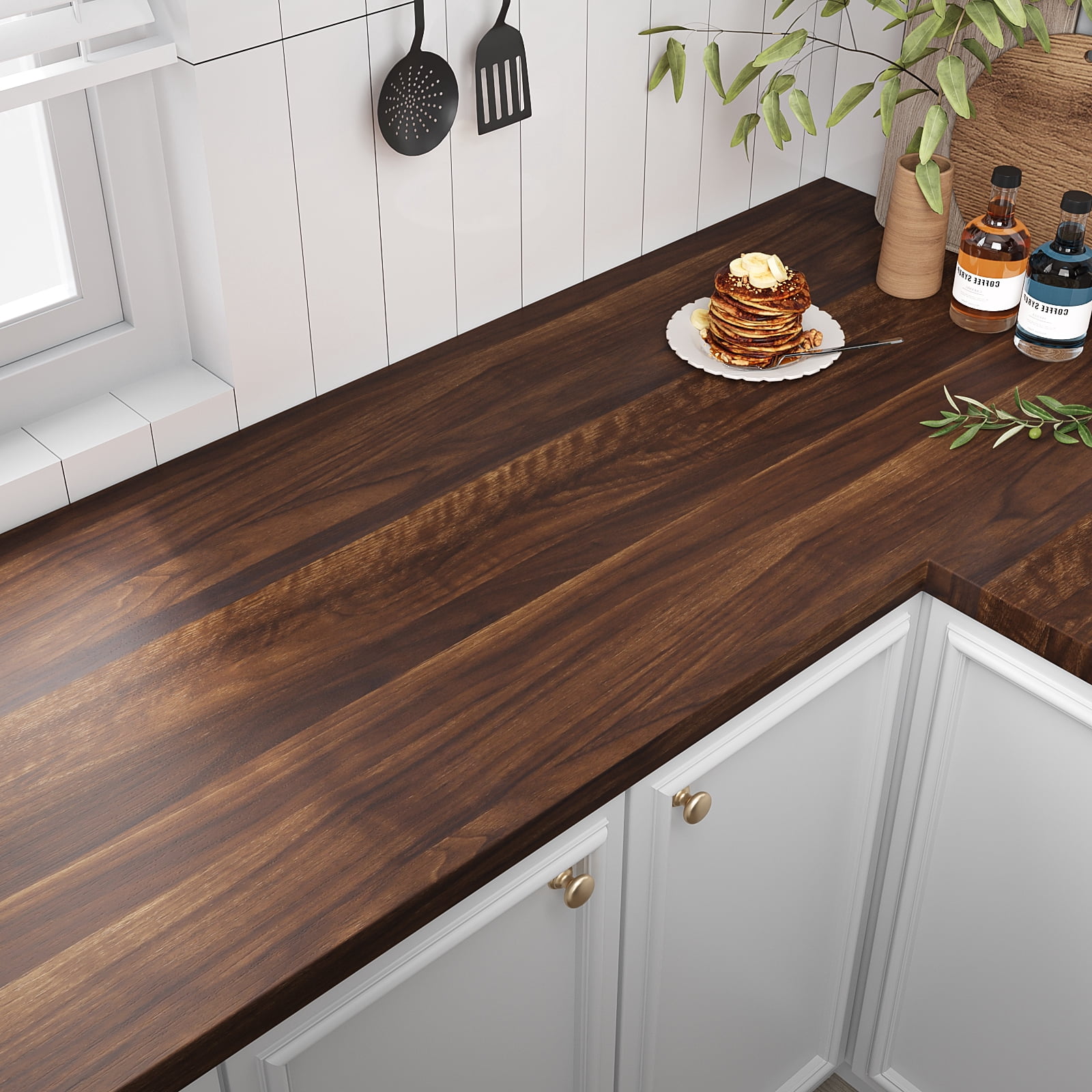 VEELIKE 15.7''x354'' Brown Wood Contact Paper for Countertops Waterproof Peel and Stick Brown Wood Wallpaper for Kitchen Self Adhesive Wood Grain Contact Paper Removable Roll for Cabinets Walls