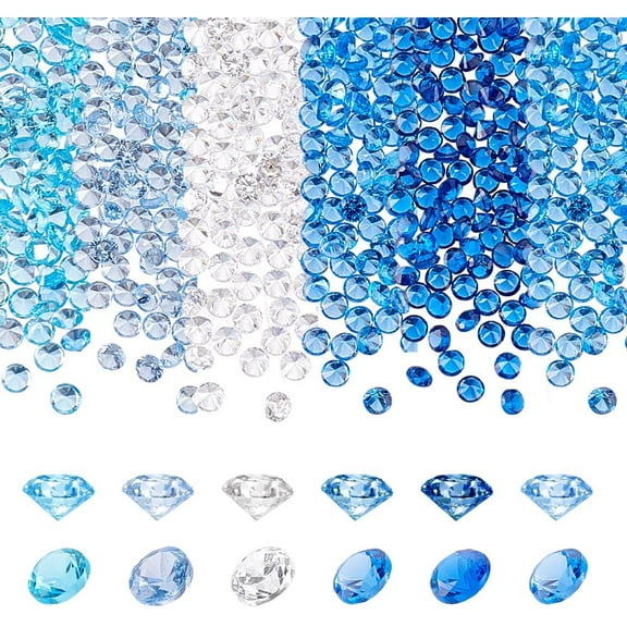 720pcs 1.5mm Cubic Zirconia Stones 6 Colors Diamond Small Loose CZ Stones Faceted Rhinestone Stone Beads Blue Rhinestones