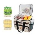 thumbnail image 2 of FORMRS Insulated Cooler Bag 24 Cans Capacity Soft Leakproof Lunch Box with Side Pockets, Green Watercolor Seashells, 2 of 7
