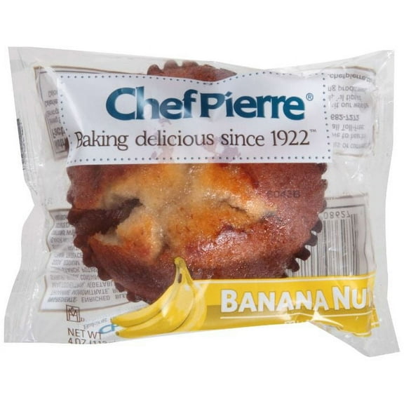 Chef Pierre Banana Nut Individually Wrapped Muffin 4oz (PACK OF 24)