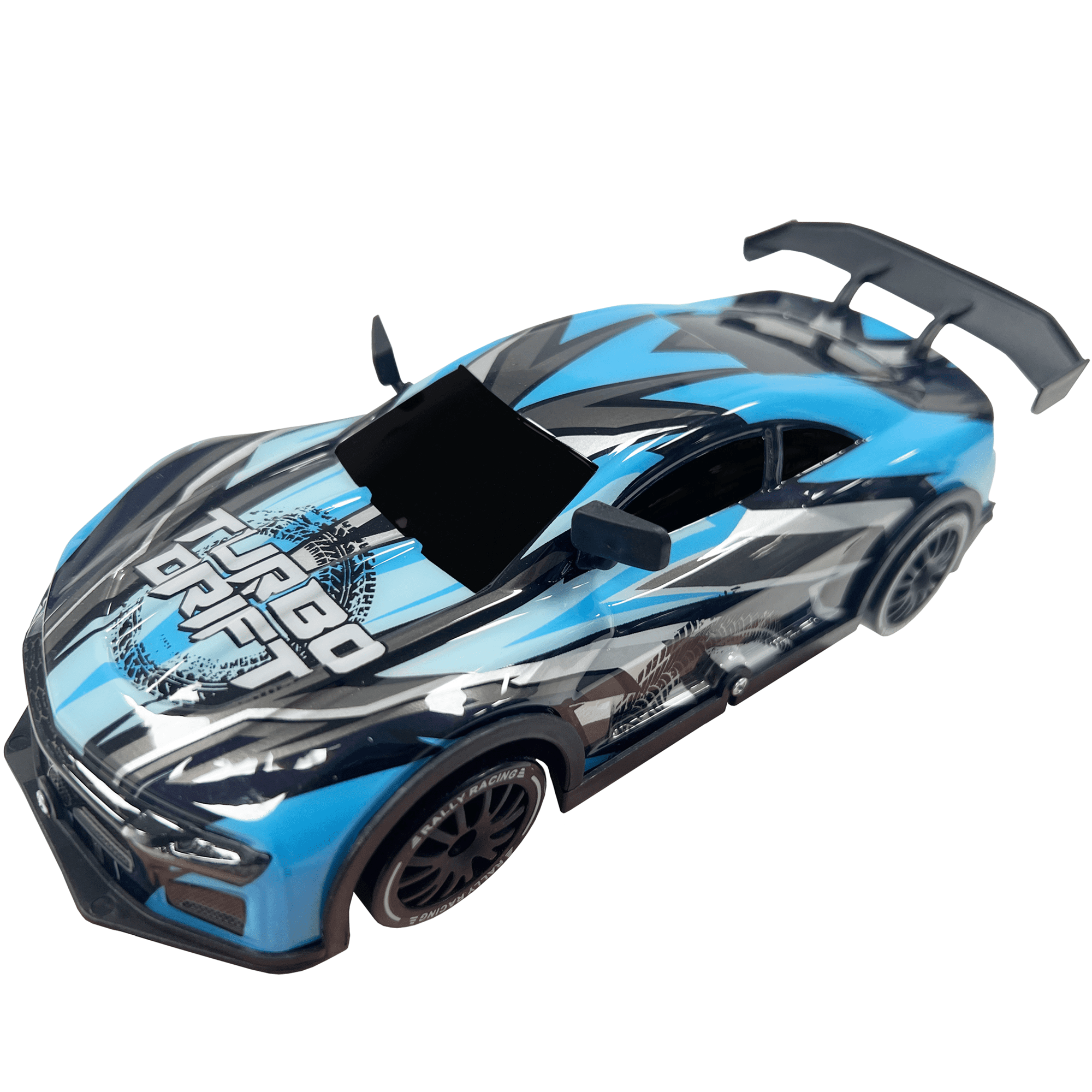 Force1 High-Speed Drift RC Car 2.4GHz Remote Control LED Lights 1:16 Scale Rechargeable Toy (Blue)