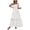 White, variant on Qiopertar Women's Lace Sleeveless Midi Dress Solid Color Round Neck Pleated Boho Beach Party Vacation Casual Comfy Elastic Waist with Pockets Long Dresses, White S